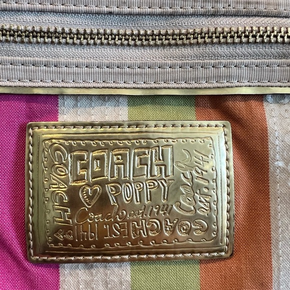 Coach Poppy Legacy Stripe Large Rocker Bag - Picture 4 of 16